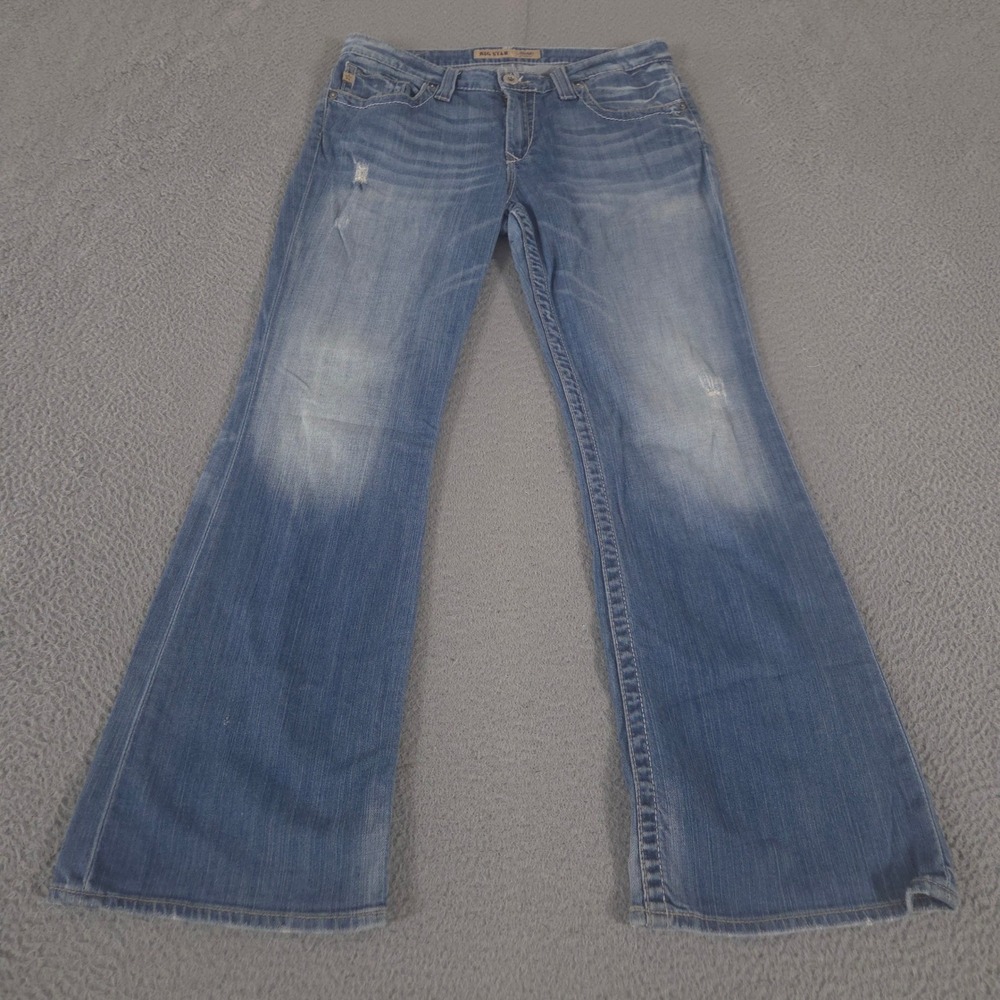 Big Star Jeans Womens 31R Blue Maddie Bootcut Stretch Denim Faded 00s